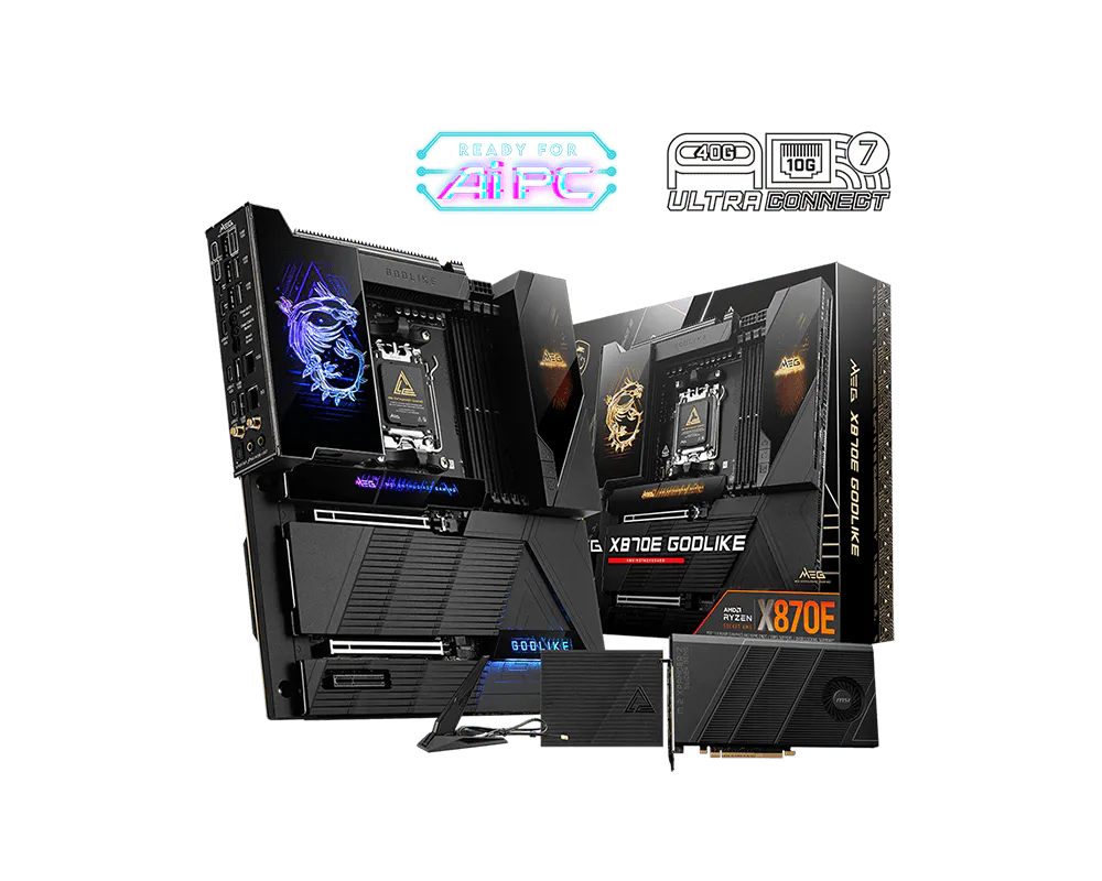 Материнская плата MSI MEG X870E GODLIKE X870E AM5 4*DDR5 2*PCIEx16 1*PCIEx4 7*M.2 7*TypeC 8*USB3.2Ge