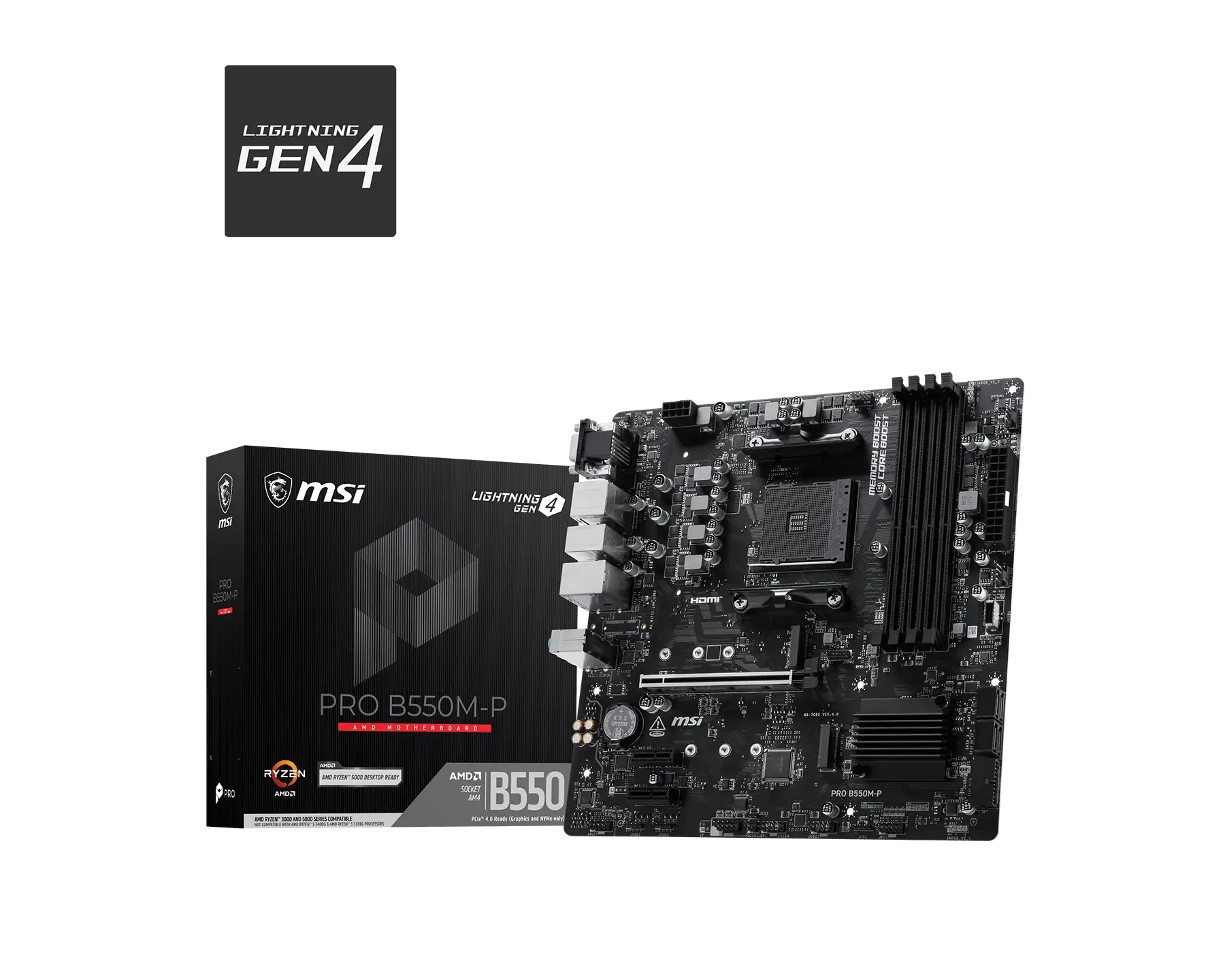Плата MSI AM4 B550 PRO B550M-P