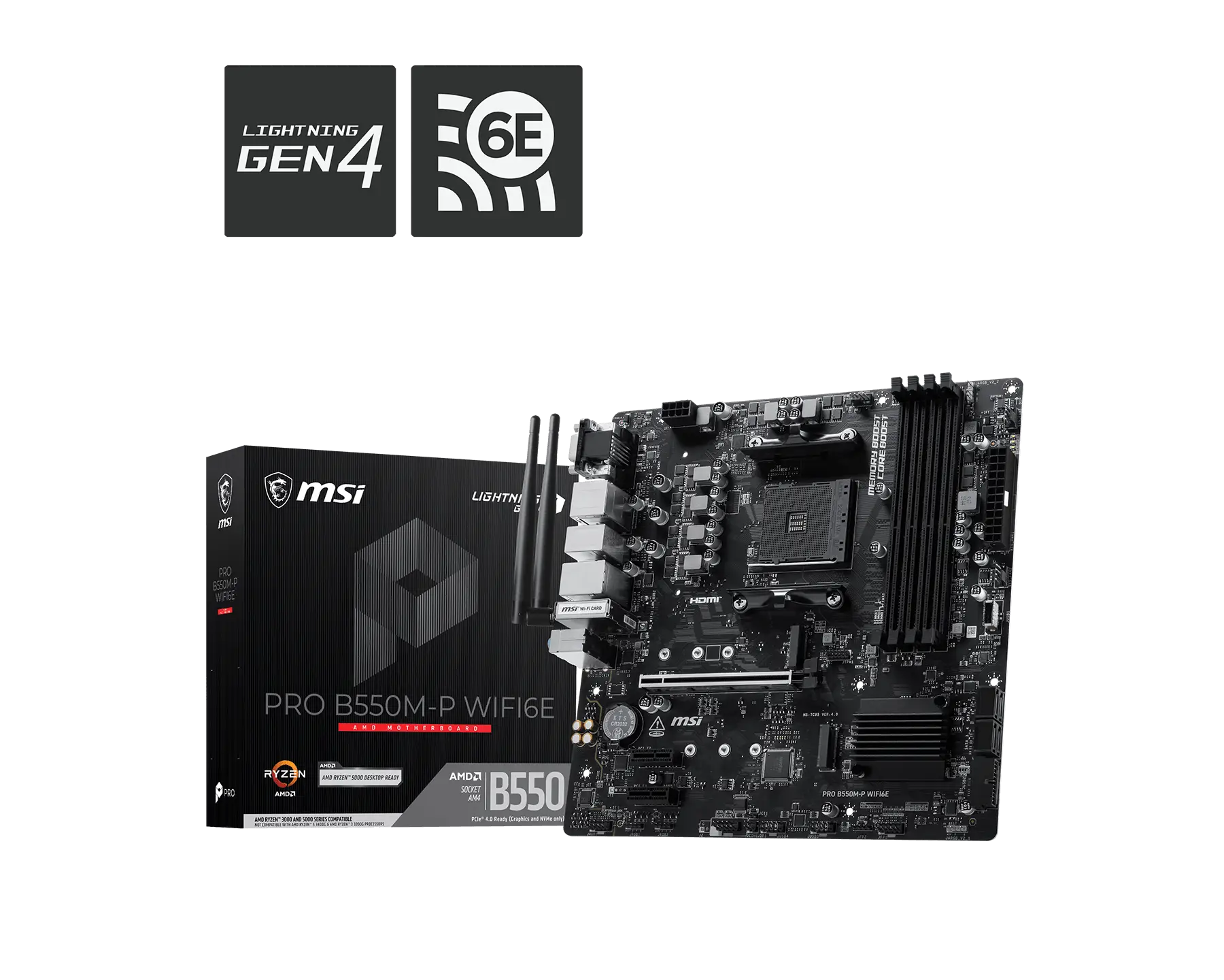 Плата MSI AM4 B550 PRO B550M-P WIFI6E