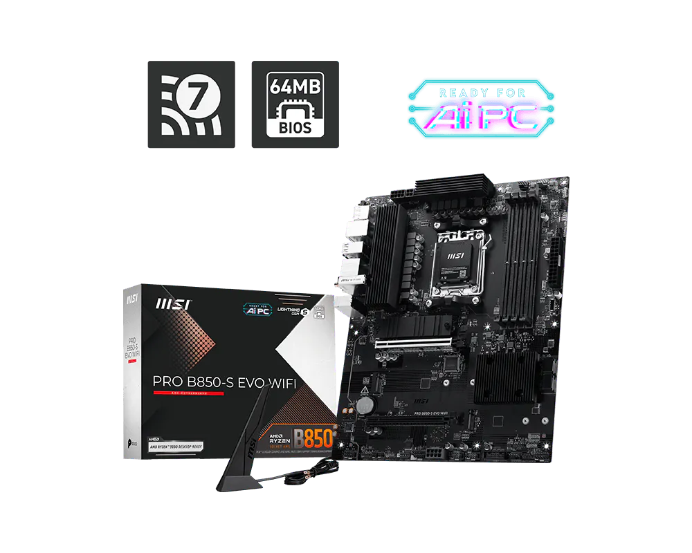 Материнская плата PRO B850-S EVO WIFI MSI