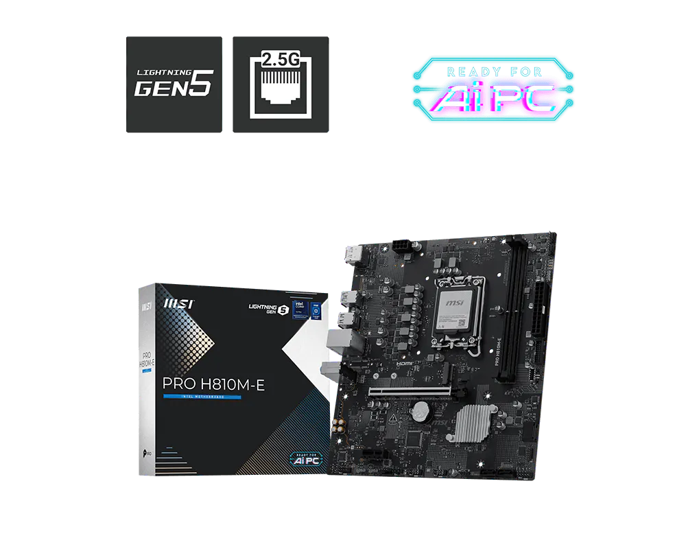 Плата MSI LGA1851 B810 PRO H810M-E