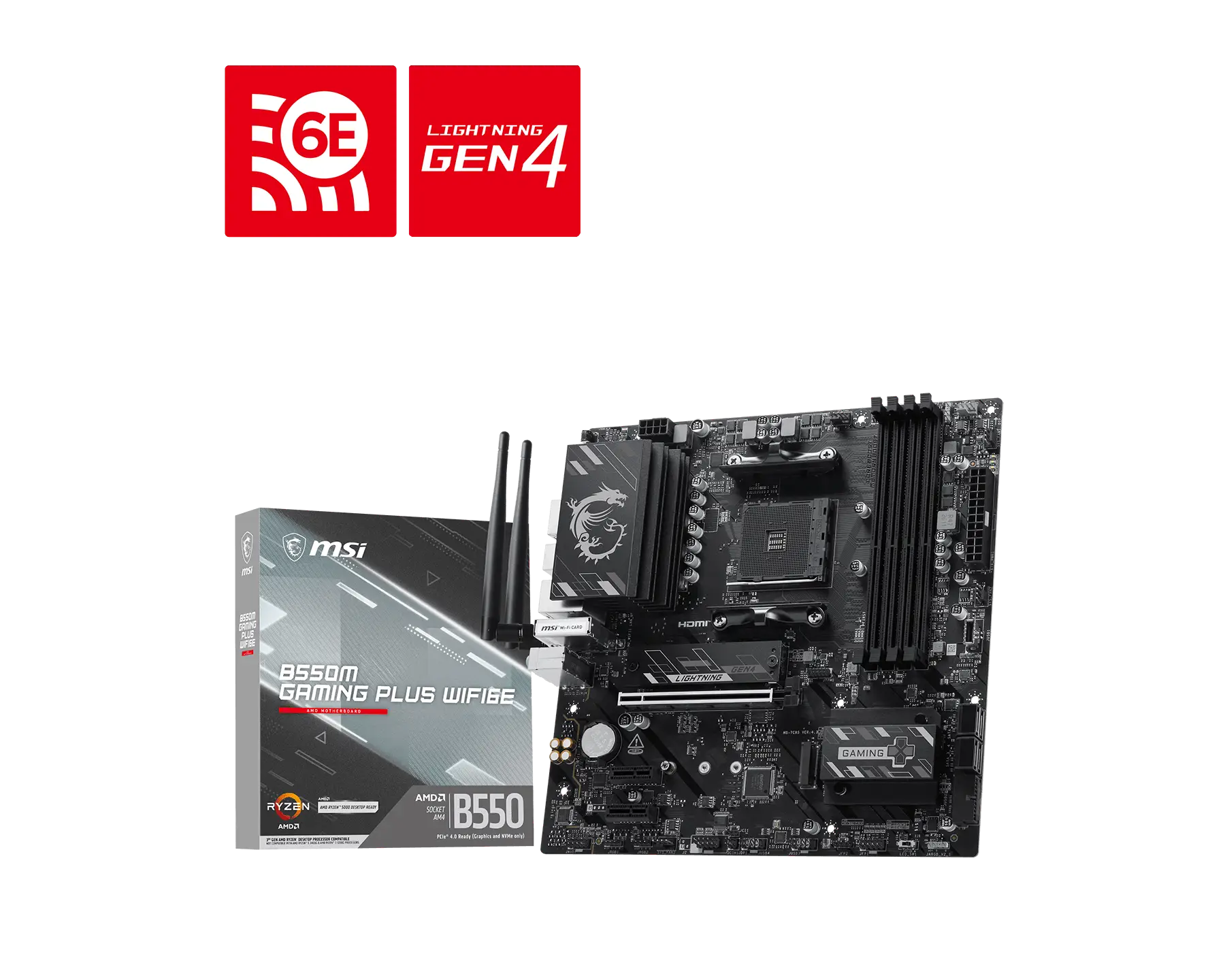 Материнская плата/ B550M GAMING PLUS WIFI6E