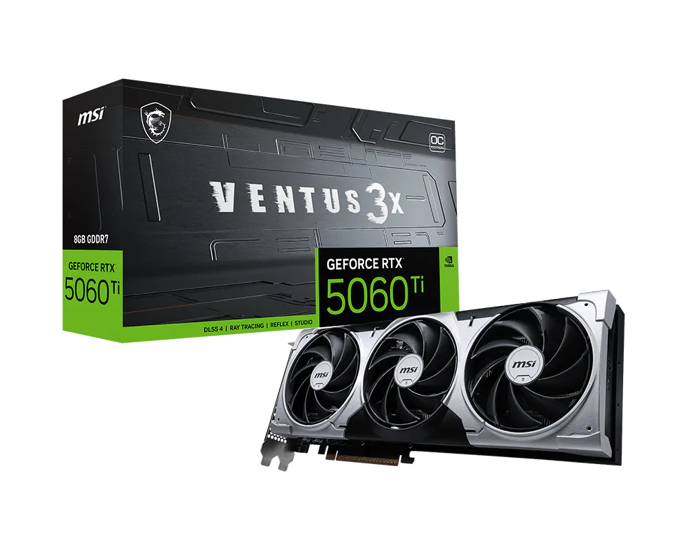 Видеокарта MSI GEFORCE RTX 5060 TI 8G VENTUS 3X OC