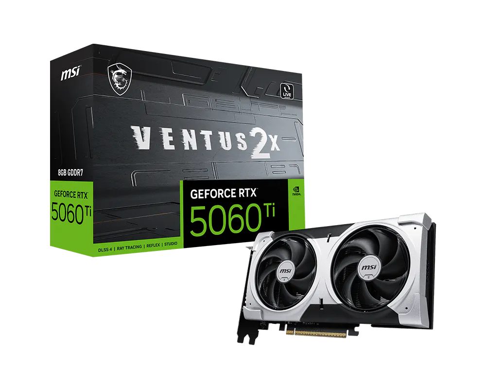 Видеокарта MSI GEFORCE RTX 5060 TI 8G VENTUS 2X PLUS