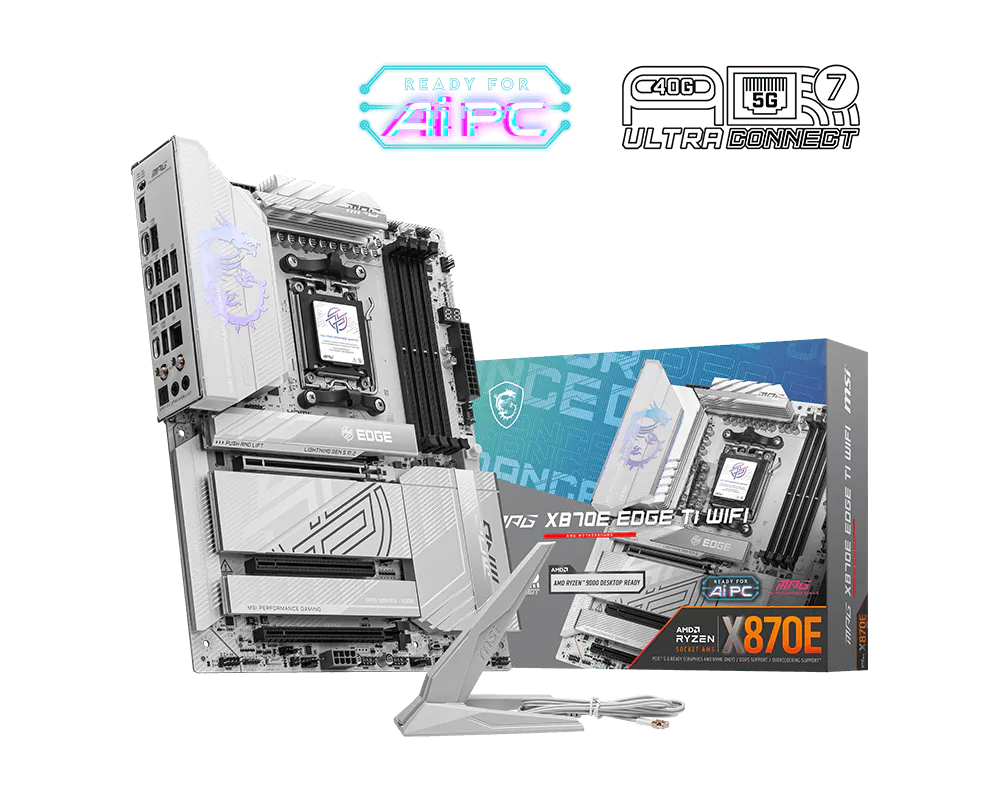 Материнская плата MSI MPG X870E EDGE TI WIFI SocketAM5 AMD X670 4xDDR5 ATX AC`97 8ch(7.1) 5Gigabit R