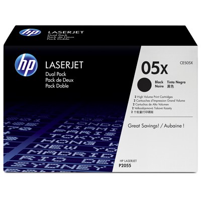 Картридж лазерный HP CE505XD черный двойная упаковка для LJ P2055 2 x 6500 стр