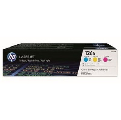 Картридж лазерный HP 126A CF341A голубой/пурпурный/желтый набор (1000стр.) для HP LJ CP1025