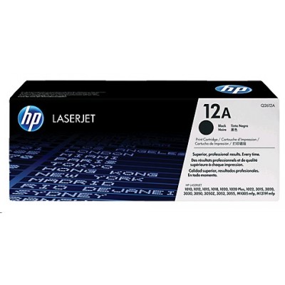 Картридж лазерный HP 12A Q2612A черный (2000стр.) для HP LJ 1010/1012/1015/1018/1020/1022
