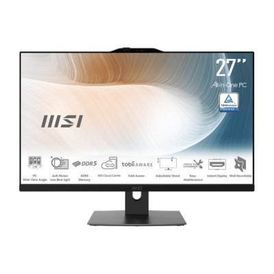 27" Моноблок MSI AM272P 1M-1460XRU (FHD) Intel Core 7 150U/16GB/512GB/NoOS/Black/ Wireless/KB/MS