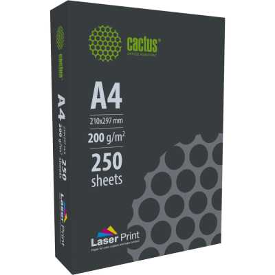 Бумага Cactus CS-LPA4200250 A4/200г/м2/250л./белый для лазерной печати