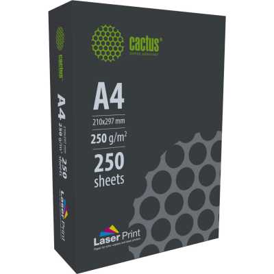 Бумага Cactus CS-LPA4250250 A4/250г/м2/250л./белый для лазерной печати