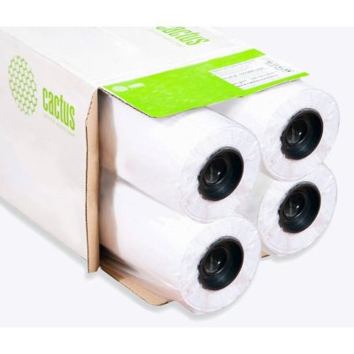 Бумага Cactus Eco CS-LFP80-610457E-4 24"(A1) 610мм-45.7м/80г/м2 CIE155% универсальная (упак.:4рул)