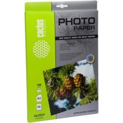 Фотобумага Cactus CS-GA314050 глянцевая А3 140 г/м2 50 листов