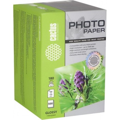 Фотобумага Cactus CS-GA6180500 глянцевая A6 180 г/м2 500 листов