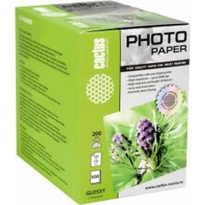 Фотобумага Cactus CS-GA6200500 глянцевая A6 200 г/м2 500 листов.