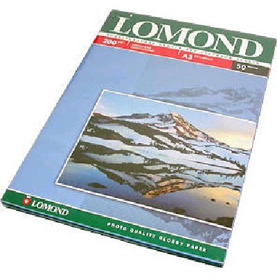 Бумага Lomond 0102024 A3/200г/м2/50л./белый глянцевое для струйной печати