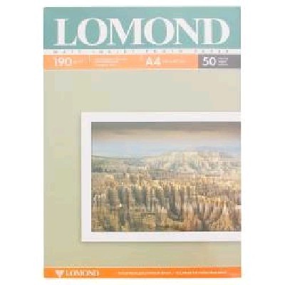 Фотобумага Lomond 0102015 A4/190г/м2/50л./белый матовое для струйной печати