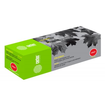 Картридж лазерный Cactus CS-C054Y желтый (1200 стр.) для Canon LBP 621Cw/623Cdw/641Cw/643Cdw