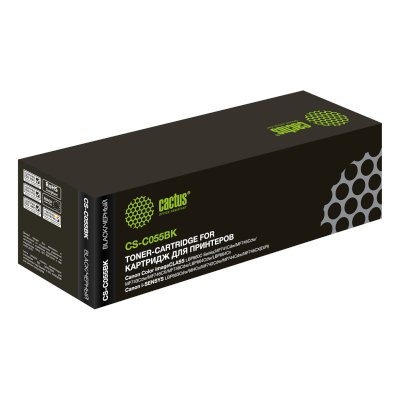 Картридж лазерный Cactus CS-C055BK черный (2300 стр.) для Canon LBP663Cdw, LBP664Cx, MF746Cx, MF742Cdw, MF744Cdw
