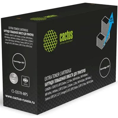 Картридж лазерный Cactus CS-C057H-MPS Cartridge 057 черный (15000 стр.) для Canon i-SENSYS LBP226dw/227dw/MF445dw/MF448dw/MF449x/449dw/LBP223dw/226dw/228x/MF443dw/MF446x/Satera LBP224/221/imageCLASS LBP236dw/LBP237dw/MF455dw