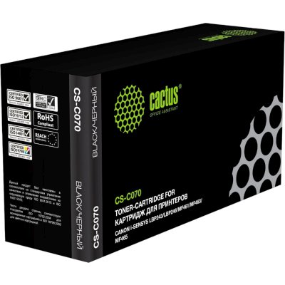 Картридж лазерный Cactus CS-C070 070 черный (3000 стр.) для Canon i-SENSYS LBP243/LBP246/MF461/MF463/MF465
