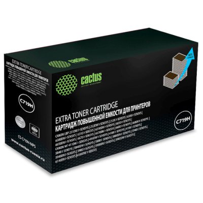 Картридж лазерный Cactus CS-C719H-MPS черный (8000 стр.) для Canon MF5840dni-Sensys/MF5880dni; LBP6300i/6650i