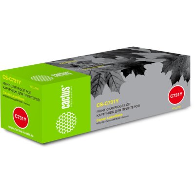 Картридж лазерный Cactus CS-C731Y желтый (1800 стр.) для Canon LaserBase MF8230 i-Sensys/MF8280 i-Sensys