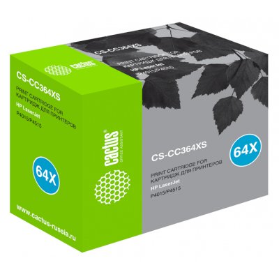 Картридж лазерный Cactus CS-CC364XS черный (24000 стр.) для HP Laser Jet P4015/P4515