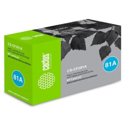 Картридж лазерный Cactus CS-CF281A CF281A черный (10500стр.) для HP LJ Enterprise M630/M604n/M605n/M