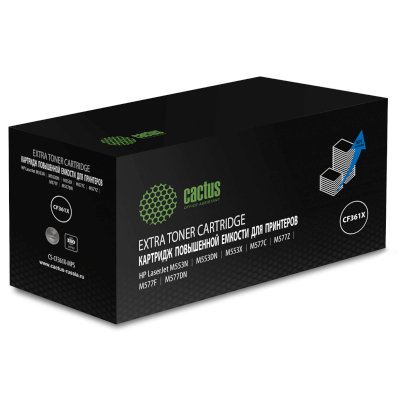 Картридж лазерный Cactus CS-CF361X-MPS CF361XX голубой (18000стр.) для HP CLJ M552dn/M553dn/M553N/M553x