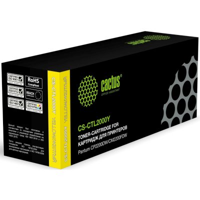 Картридж лазерный Cactus CS-CTL2000Y CTL2000Y желтый (1500стр.) для Pantum CP2200DW/CM2200FDW