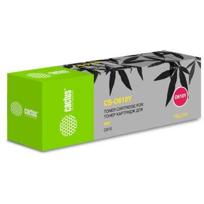 Картридж лазерный Cactus CS-O610Y 44315321 желтый (6000стр.) для Oki C610