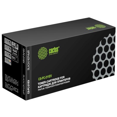 Картридж лазерный Cactus CS-PC-211EV PC-211EV/PC-211P черный (1600стр.) для Pantum M6500/M6500W/M650