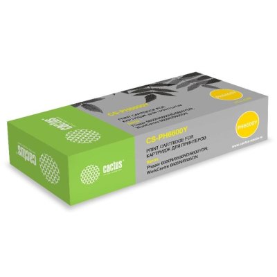 Картридж лазерный Cactus CS-PH6600Y 106R02235 желтый бар.в компл. (6000стр.) для Xerox Ph 6600/WC 66