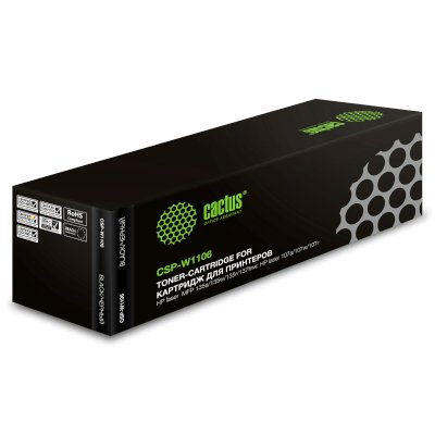 Картридж лазерный Cactus CSP-W1106X черный (3000стр.) для HP Laser 107a/107r/107w/135a MFP/135r MFP/