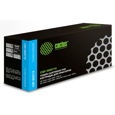 Картридж лазерный Cactus CSP-W2071X 117X голубой (1300стр.) для HP Color Laser 150a/150nw/178nw MFP/