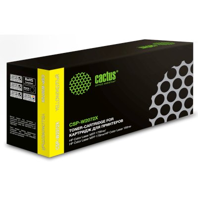 Картридж лазерный Cactus CSP-W2072X 117X желтый (1300стр.) для HP Color Laser 150a/150nw/178nw MFP/1