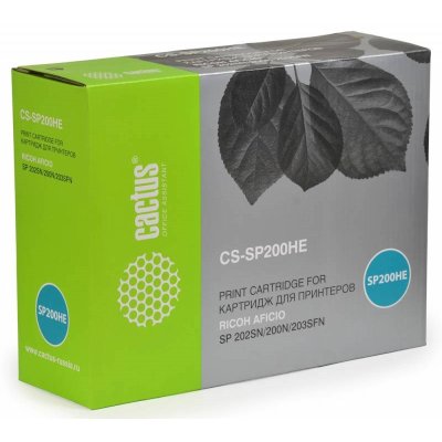 Картридж лазерный Cactus CS-SP200HE 407262 черный (2600стр.) для Ricoh SP 202SN/200N/203SFN
