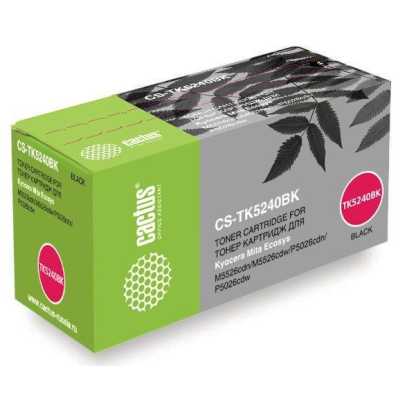 Картридж лазерный Cactus CS-TK5240BK-MPS TK-5240BK черный (8000стр.) для Kyocera Ecosys M5526cdn/M55
