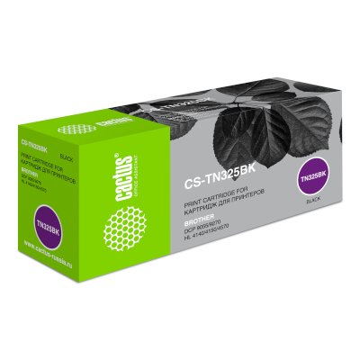 Картридж лазерный Cactus CS-TN325BK TN-325BK черный (4000стр.) для Brother DC- 9055/9270/HL-4140/415