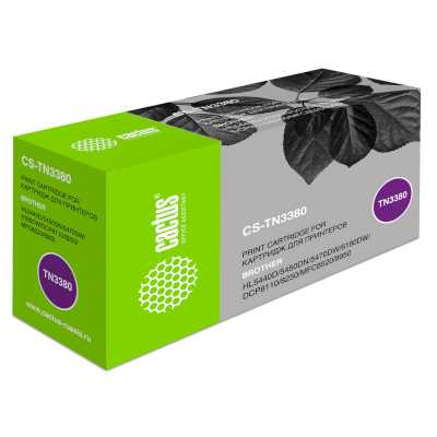 Картридж лазерный Cactus CS-TN3380 TN-3380 черный (8000стр.) для Brother HL-5440D/5450DN/5470DW/6180