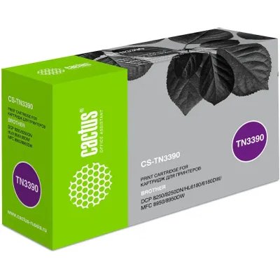 -/ Картридж лазерный Cactus CS-TN3390 TN-3390 черный (12000стр.) для Brother DCP-8250/8250DN/HL6180/618
