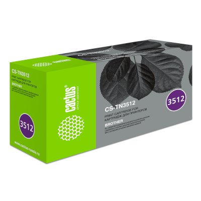 Картридж лазерный Cactus CS-TN3512 TN-3512 черный (12000стр.) для Brother DCP L6600DWHL/L6250DNHL/L6