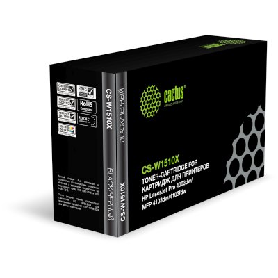 Картридж лазерный Cactus CS-W1510X (W1510X) черный (9700 стр.) для HP LJ Pro 4003dw/MFP 4103dw/4103fdw