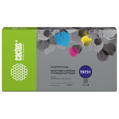 Картридж струйный Cactus CS-EPT973100 T9731 черный (540мл) для Epson WorkForce WF-C869RD3TWFC/WF-C86