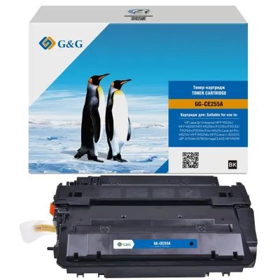 Картридж лазерный G&G GG-CE255A черный (6000стр.) для HP LJ Enterprise MFP M525c/P3015n/LJ Pro M521d