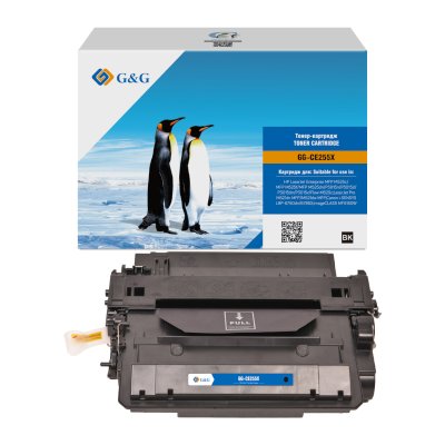 Картридж лазерный G&G GG-CE255X черный (12500стр.) для HP LJ Enterprise MFP M525c/P3015n/LJ Pro M521