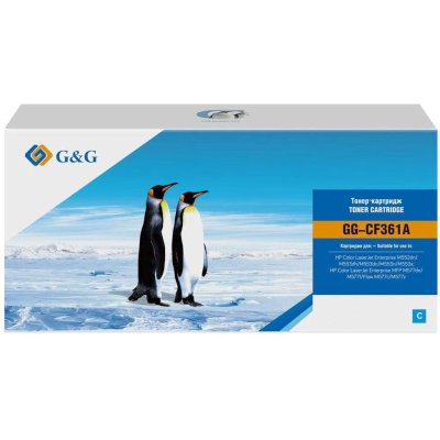 Картридж лазерный G&G GG-CF361A голубой (5000стр.) для HP CLJ M552dn/M553dn/M553N/M553x