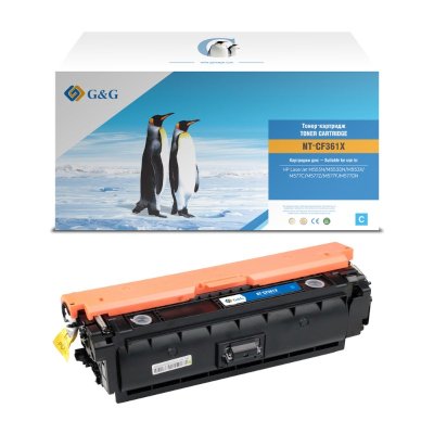 Картридж лазерный G&G GG-CF361XL голубой (18000стр.) для HP CLJ M552dn/M553N/M553DN/M553X/M577C/M577Z/M577F/M577DN с чипом