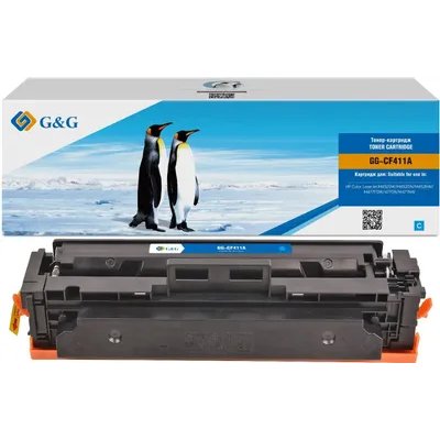Картридж лазерный G&G GG-CF411A голубой (2300стр.) для HP LJ M452DW/DN/NW M477FDW/M477FDN/M477FNW